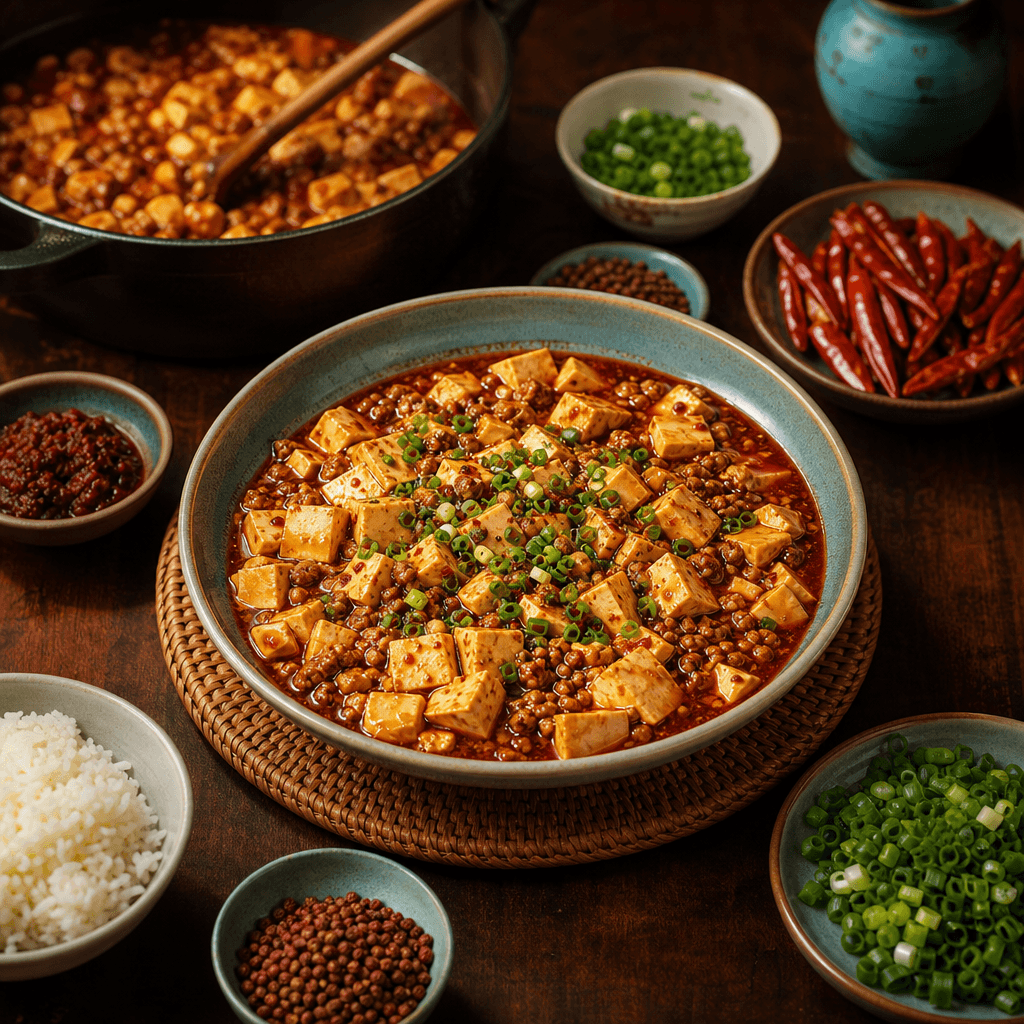 Mapo Tofu: Tofu Sedoso en Salsa Sichuan