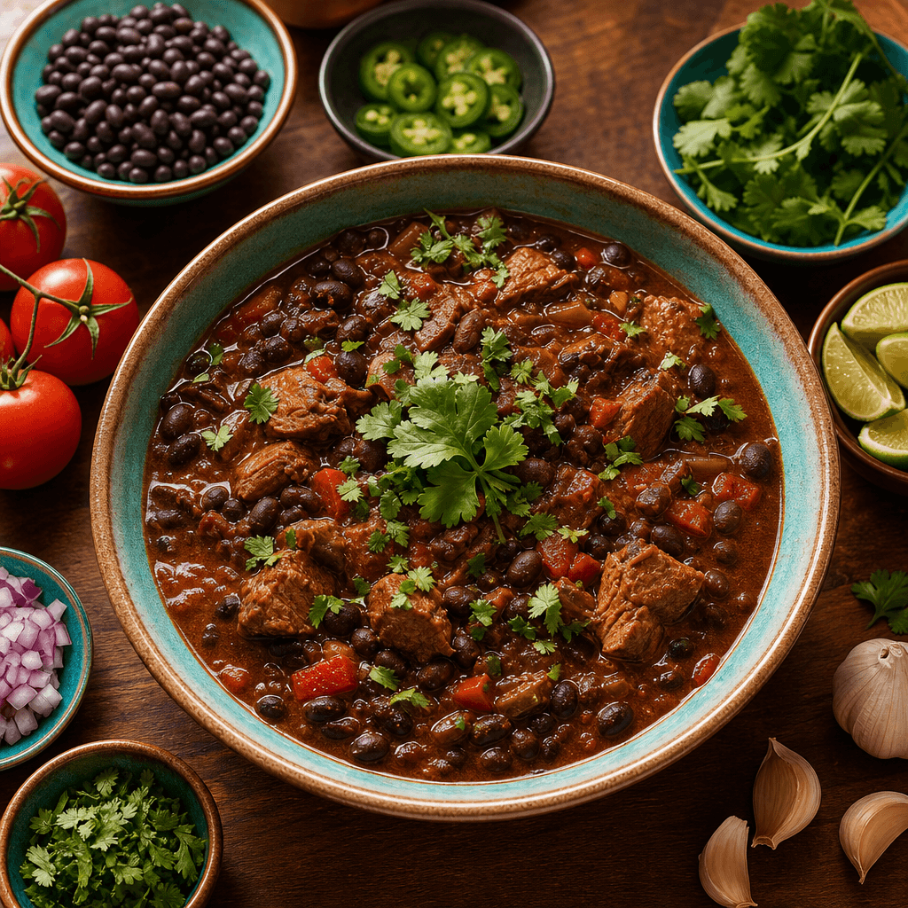 Ragoût mexicain de haricots noirs et porc